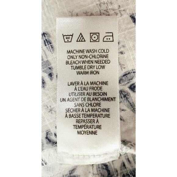 Old Ranch Brands Women's Toile Vintage Floral Shirt Button Front Pintucked Chest - Picture 7 of 8